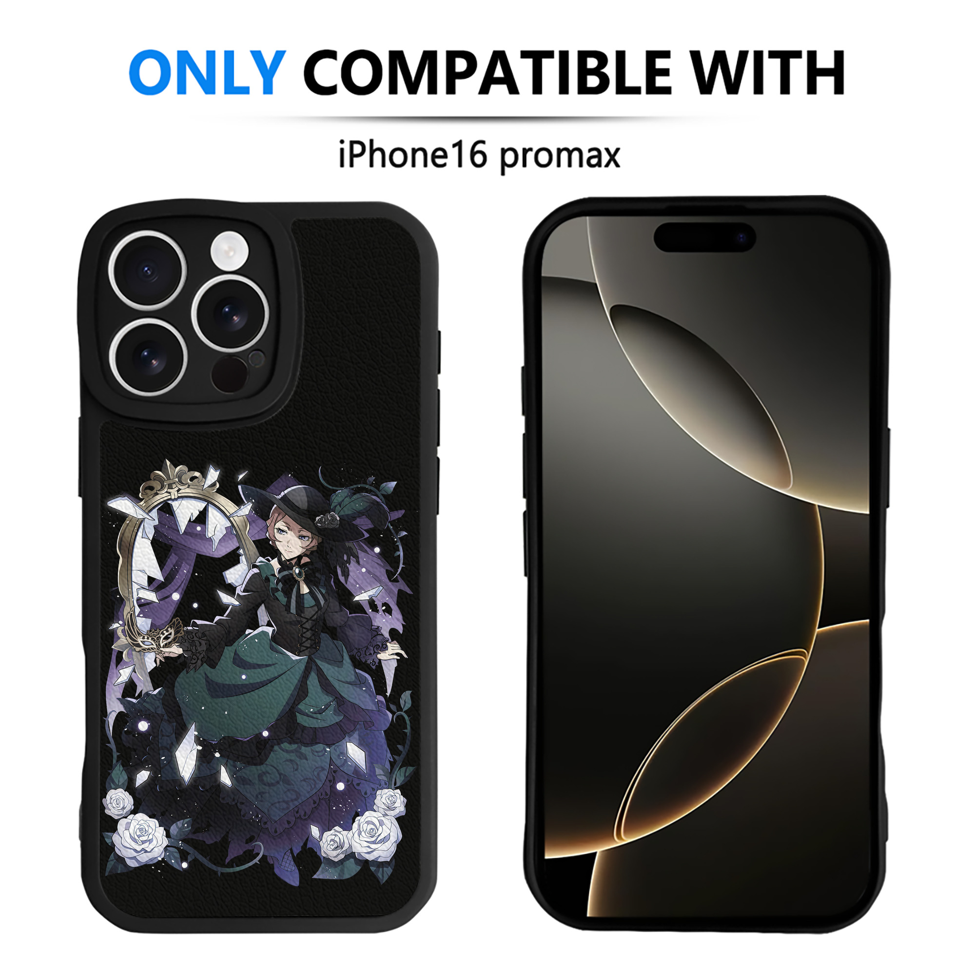（画像用） 文豪ストレイドッグス Bungo Stray Dogs 【iPhone 16シリーズ対応】シリコンスマホケース（レザー調） 材質：シリコン
